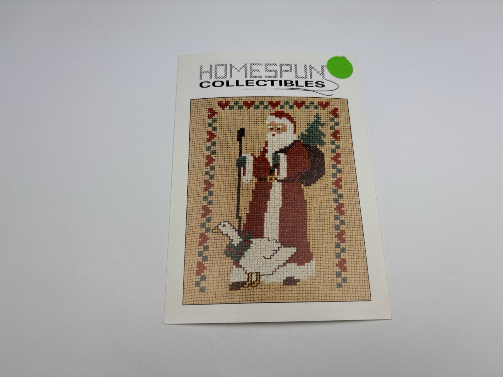 Homespun collectibles Santa With A Goose Counted Cross Stitch Pattern 3R
