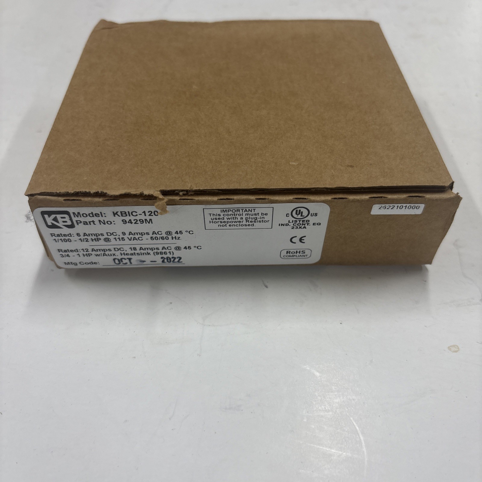 KB Electronics KBIC-120 Motor Speed Control 9429M 1/100-1/2HP @ 115VAC
