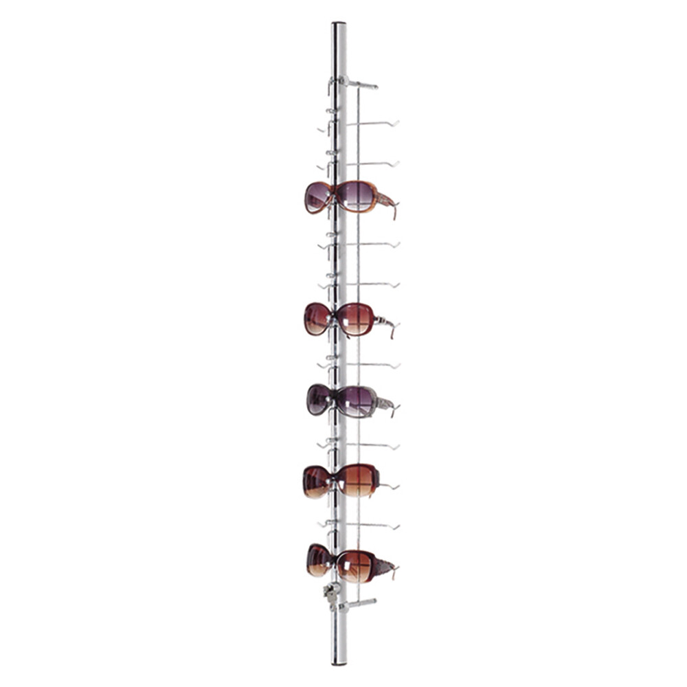 8PCS Eyeglasses Storage Rack Hold 12 Frames Optical Frames Display Rod w/ Lock