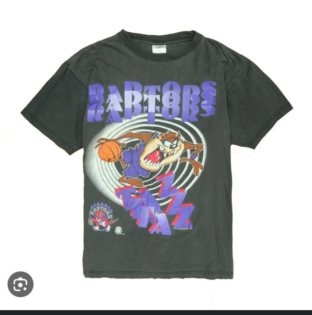 Raptors Toronto Basketball Champions Taz Looney Tunes T shirt 90s HN5368