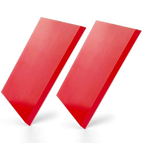 2pack Squeegee Blades Replacement Mini Squeegee, 5.1x 2 inch, for Cleaning Red