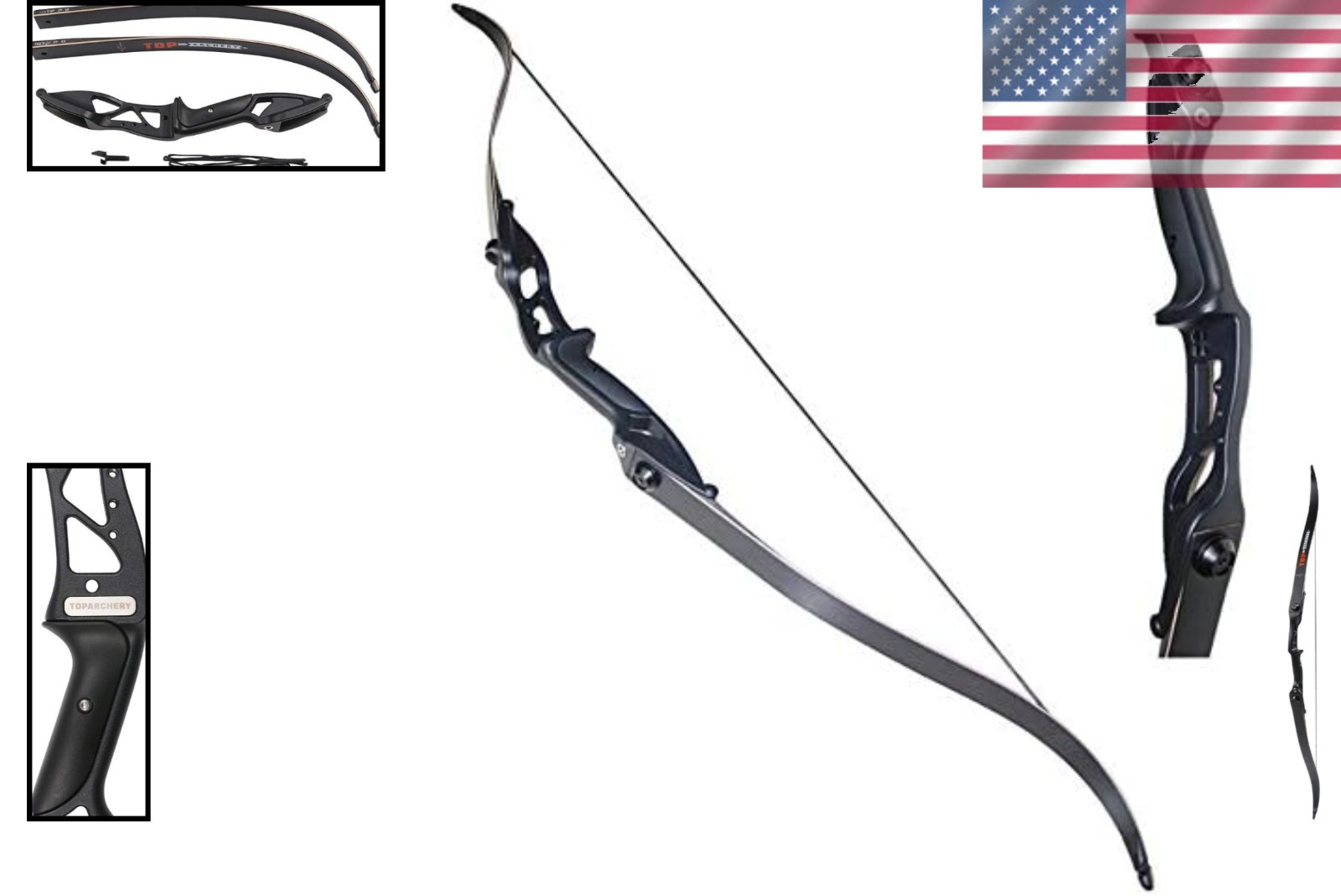 Metal Riser Longbow for Adults - 30" Draw Length=**