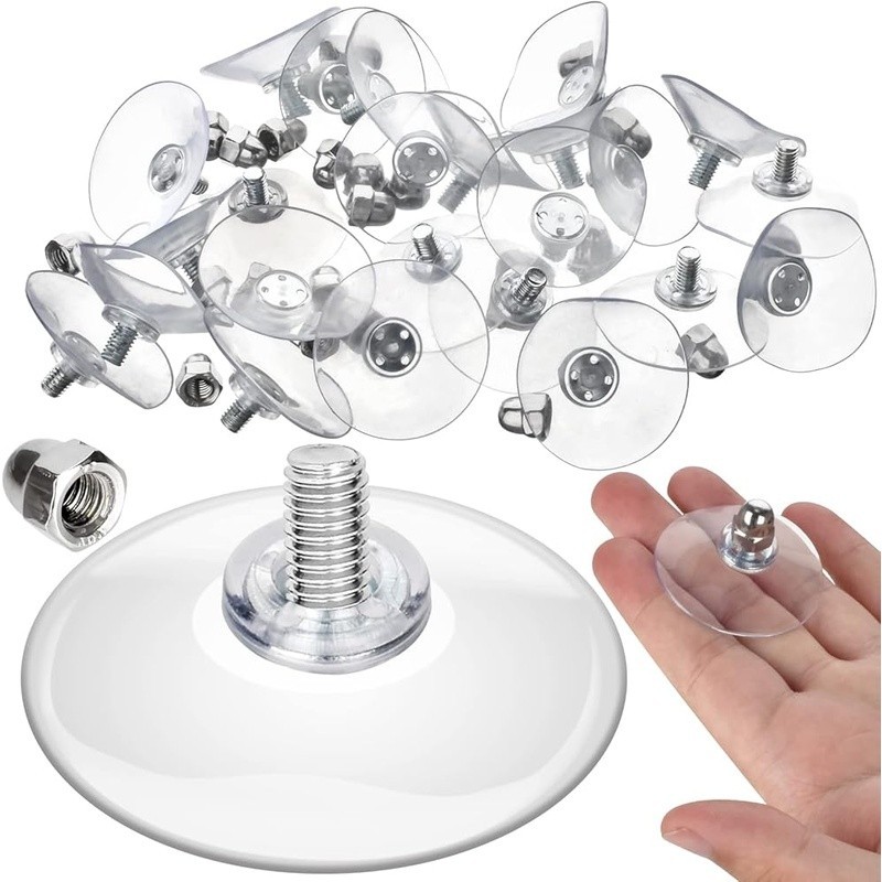 Storage Hook 12 Pack Suction Cups w/ Screws Extra Strong Adhesive Rust Resistant