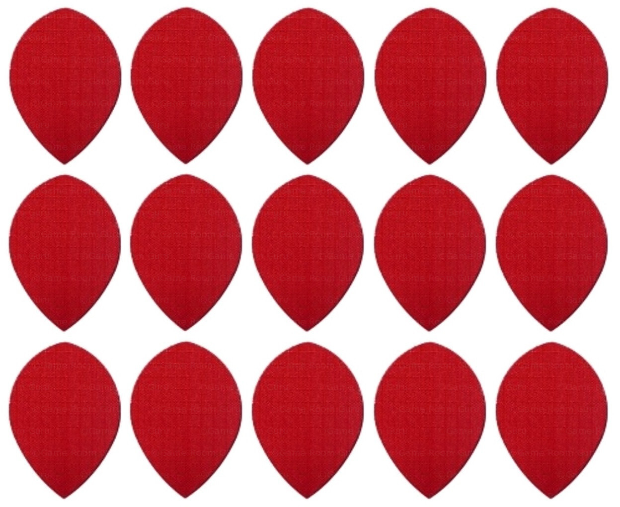 5 New Sets Rip Stop Nylon Fabric Pear Dart Flights - Ships w/ Tracking - Red