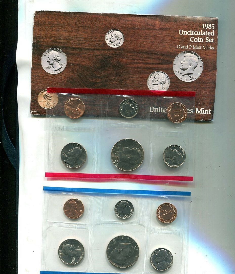 1985 P AND D UNITED STATES FULL MINT GOVERNMENT SET CHOICE BU