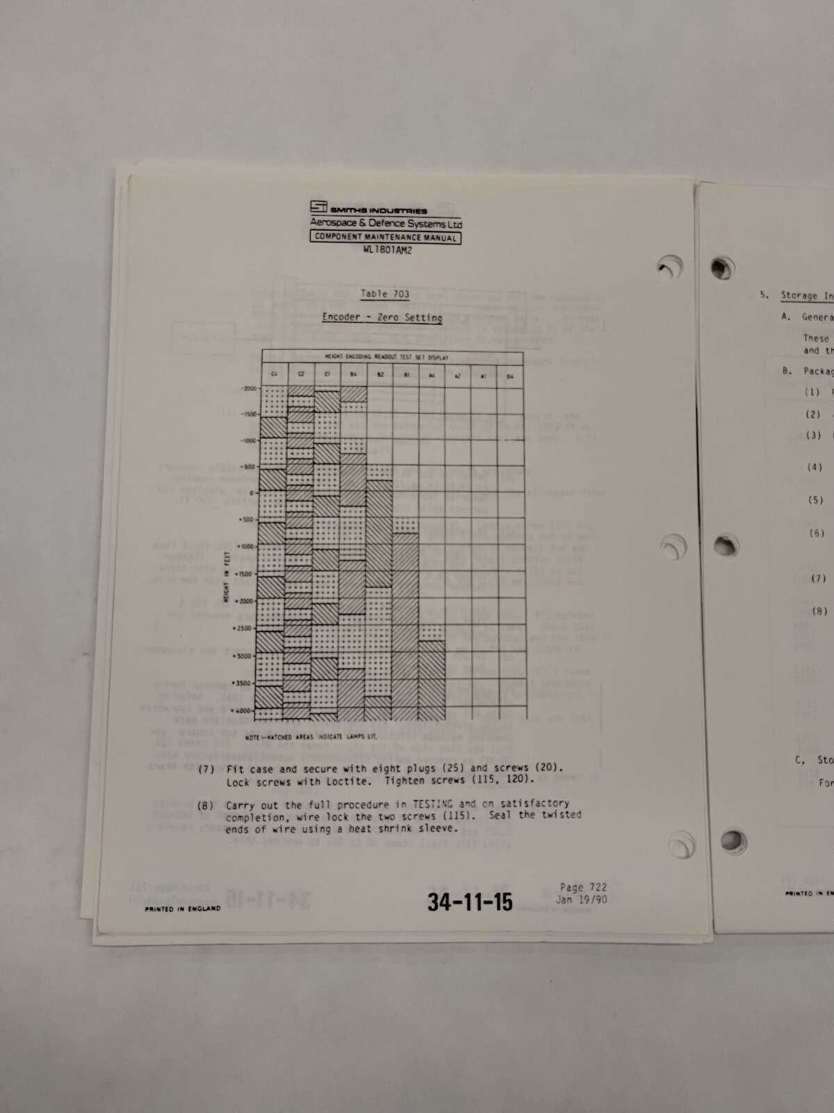Smiths Industries Counter/Pointer Altimter WL 1801AM2 Maintenance/Parts-Original
