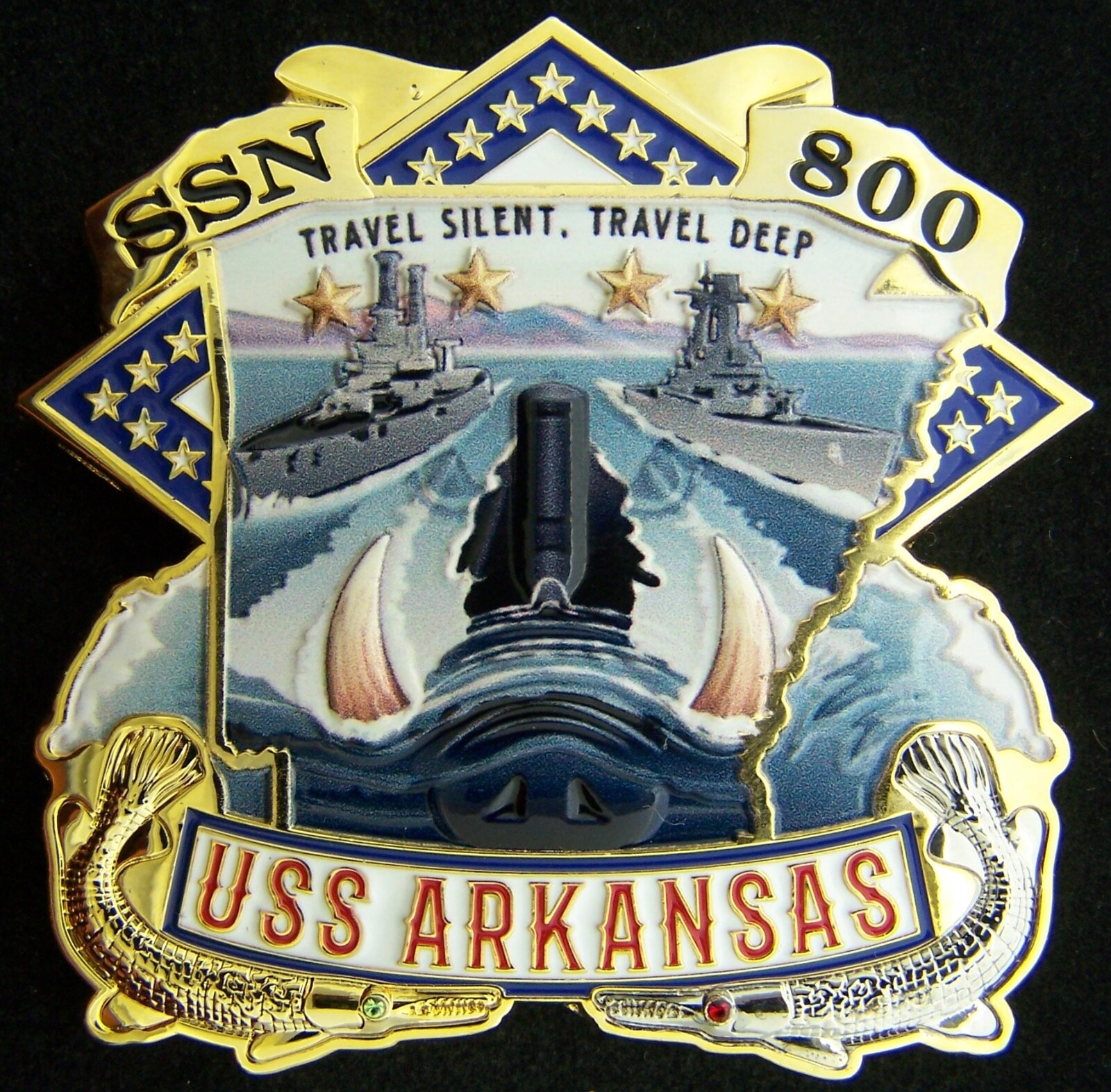 USS Arkansas SSN 800 Navy Challenge Coin