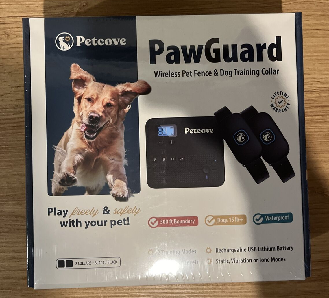 Wireless Dog Fence System & 2 Remote Training Collars  2.4GHz NEW