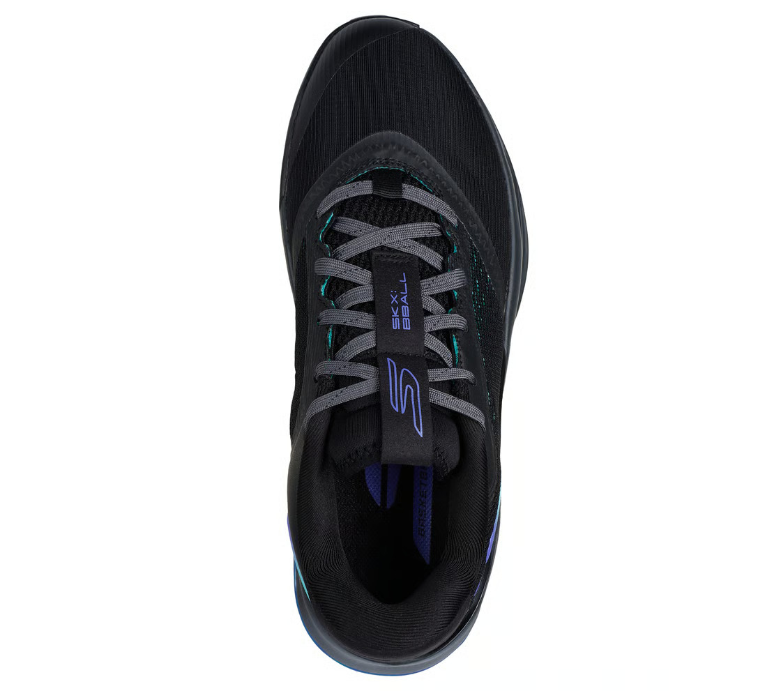 Skechers Shoes Men Black Basketball Sport SKX FLOAT Comfort Casual LaceUp 253001