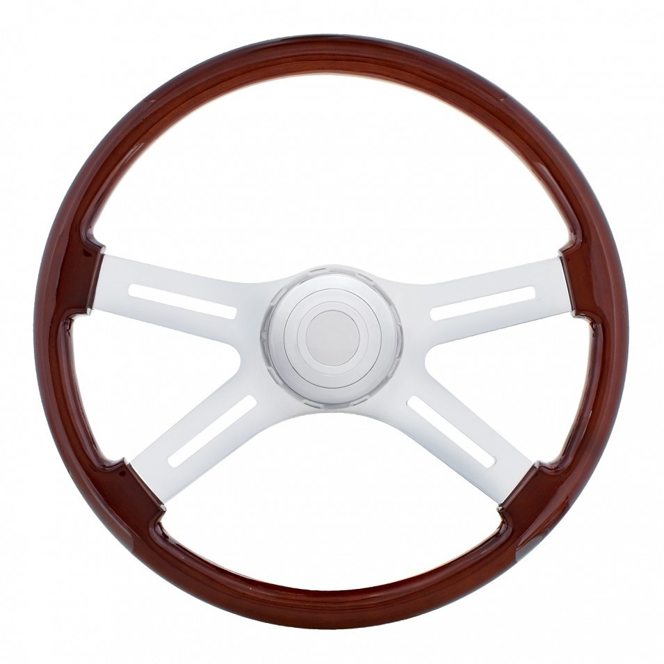 18" Chrome 4 Spoke Steering Wheel for Freightliner 1989-July 2006