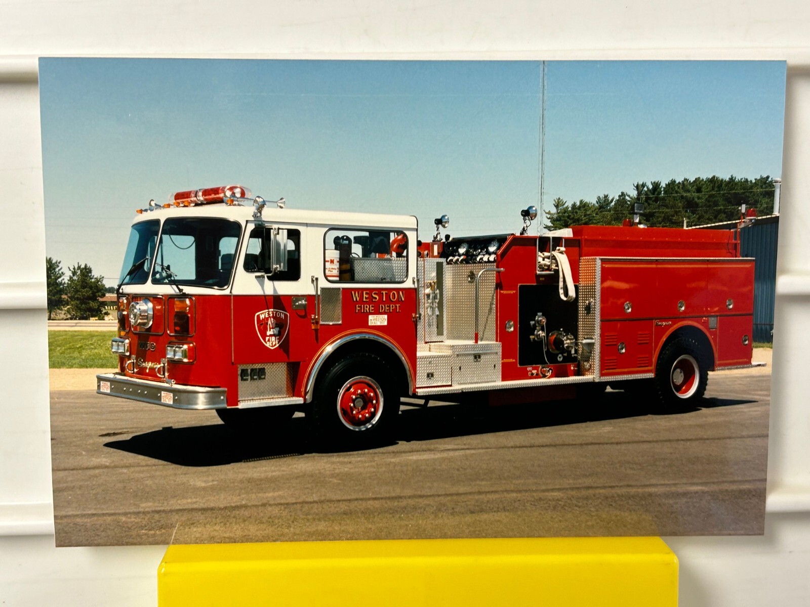 Weston WI 1980s Seagrave pumper 4x6 print A34