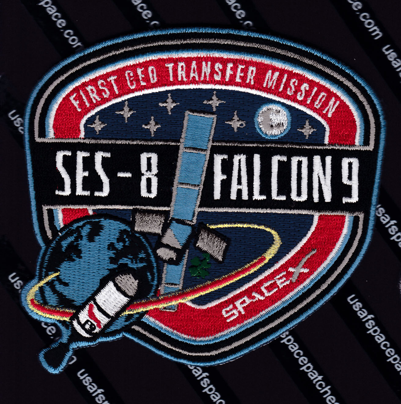 SES-8 SPACEX FALCON 9 - First GEO TRANSFER MISSION CCAFS SATELLITE SPACE PATCH