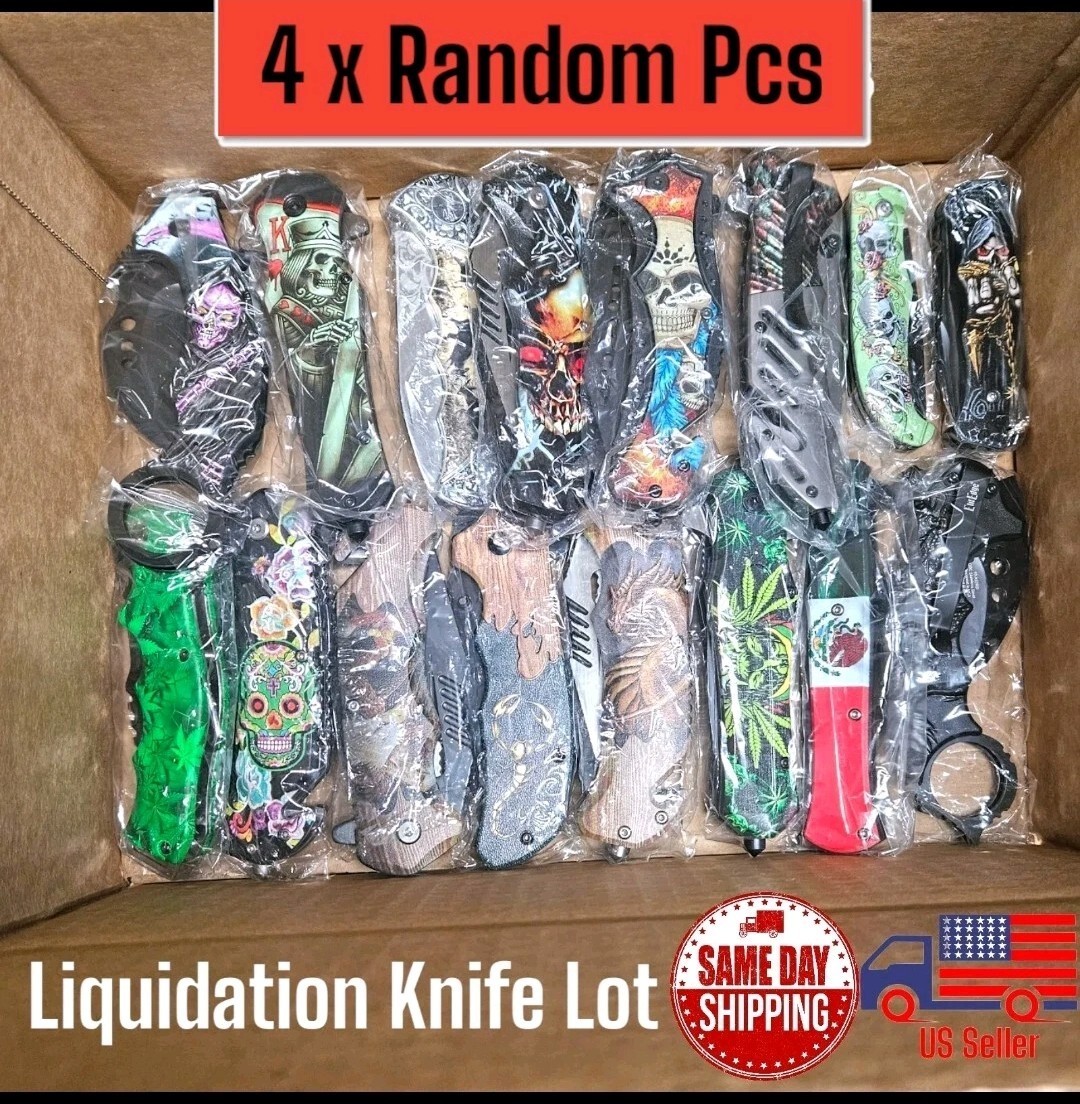Liquidation Knife Lot Wholesale EDC. Brand New. 4 x Pcs. 3 Assisted 1 Manual