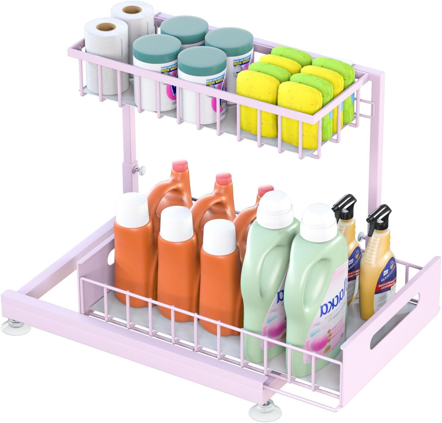 Premium Metal Pull-Out Kitchen Cabinet Organizer with Sliding Drawer