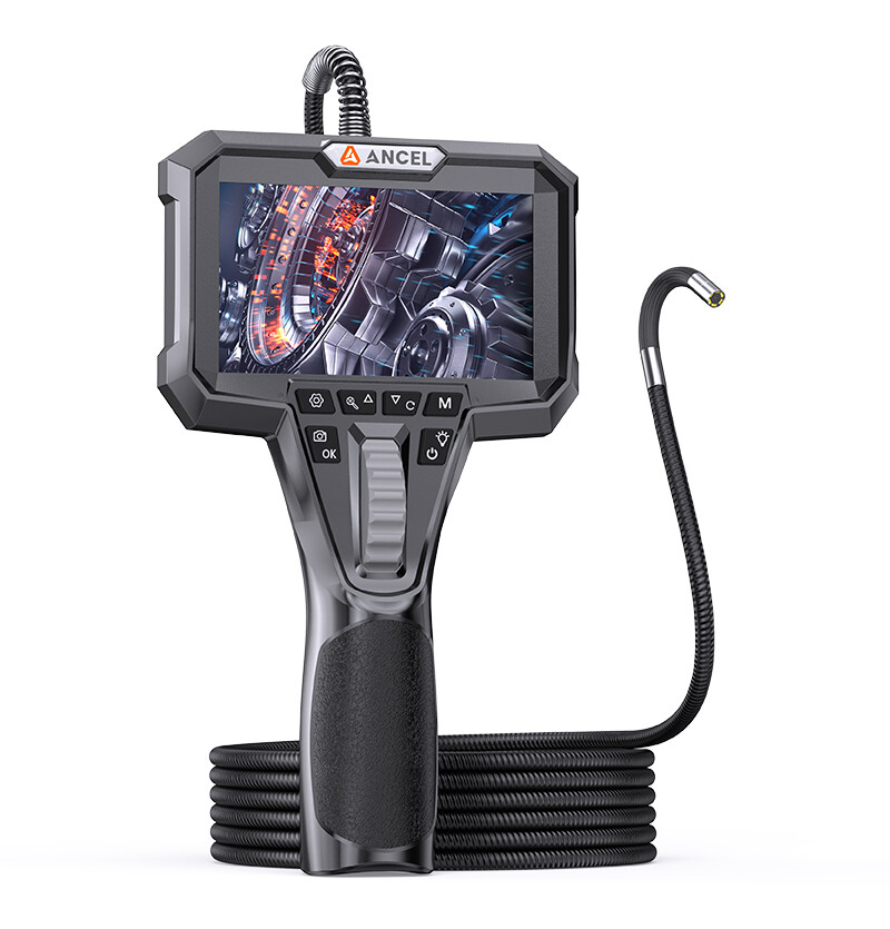 ANCEL AN301 4.3'' Industrial Endoscope Camera 2-Way Articulating Borescope Tool