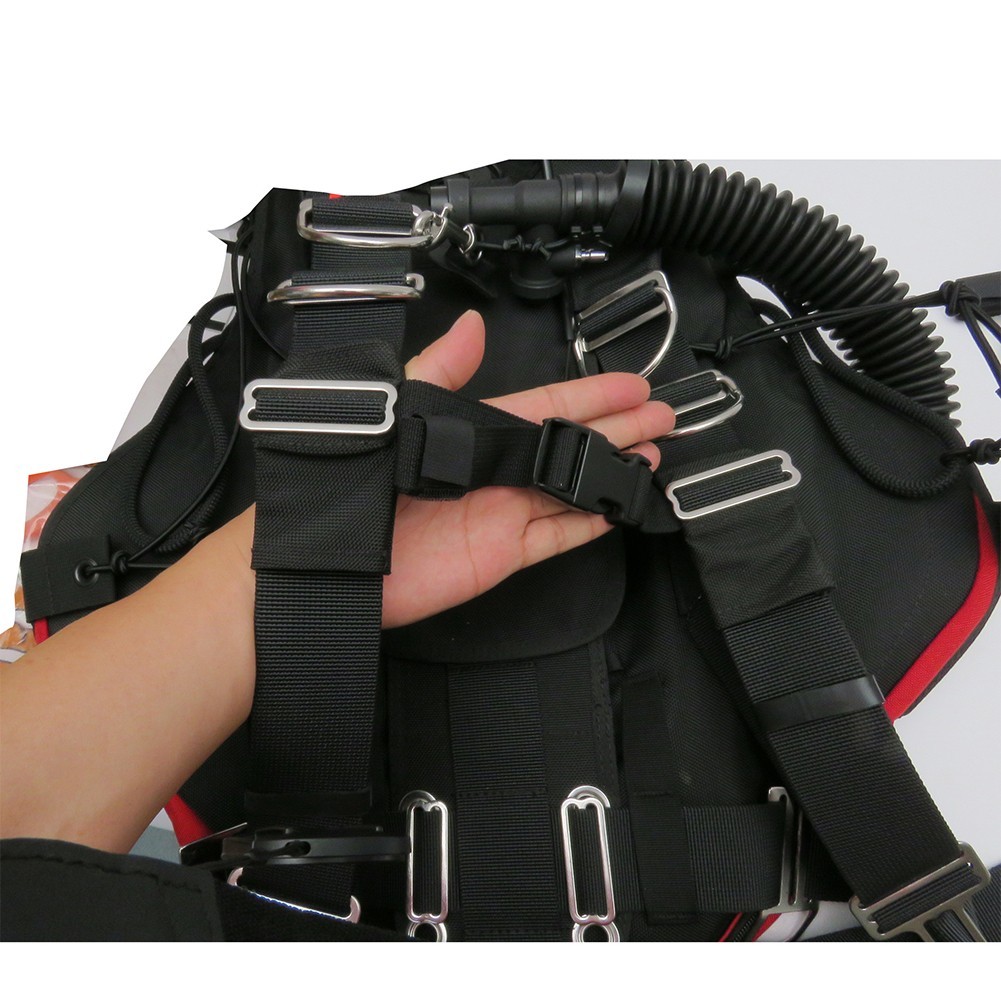 Adjustable Technical Diving Material Harness Chest Belt Shoulder Strap Adapter
