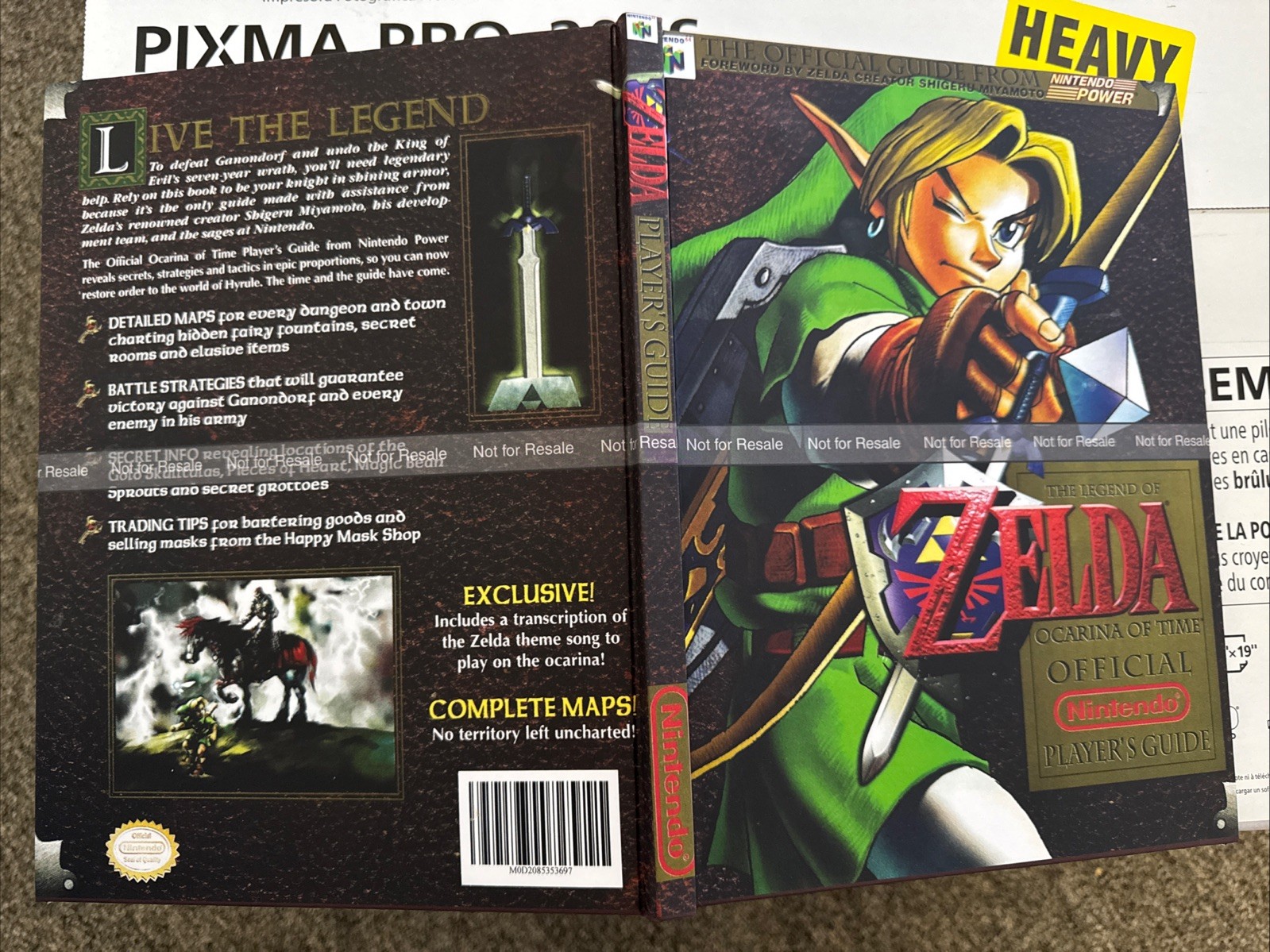 The Legend of Zelda: Ocarina of Time Custom Hardcover Strategy Guide Matte
