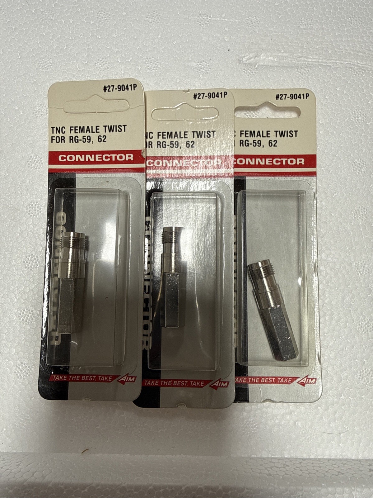(3 PC) TNC Female Twist-On Connector for RG59/62 - USA Seller