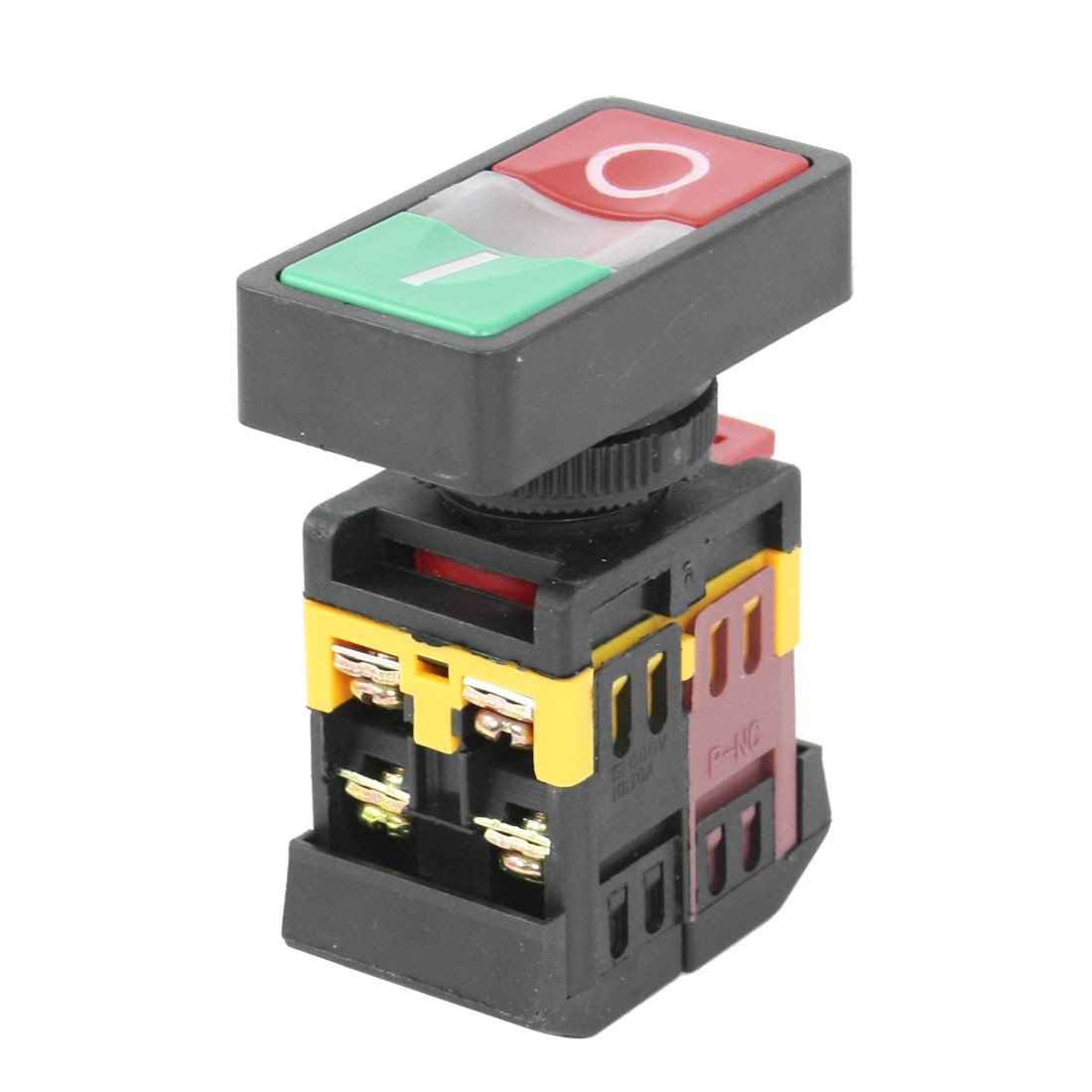 AC 600V 10A I/O Light START STOP Momentary Push Button Switch