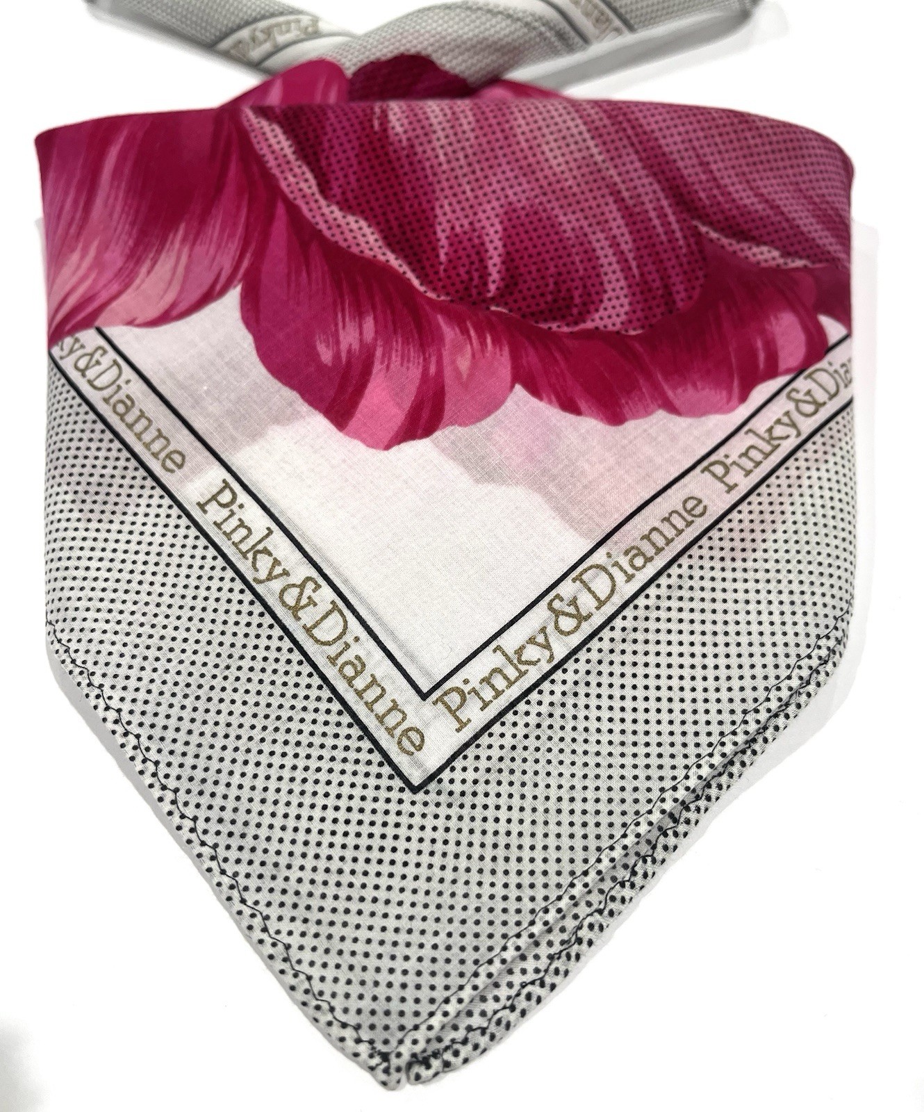 Handkerchief Vintage Women Pinky Mini Scarf Art Flower Pink Cotton Square 18”