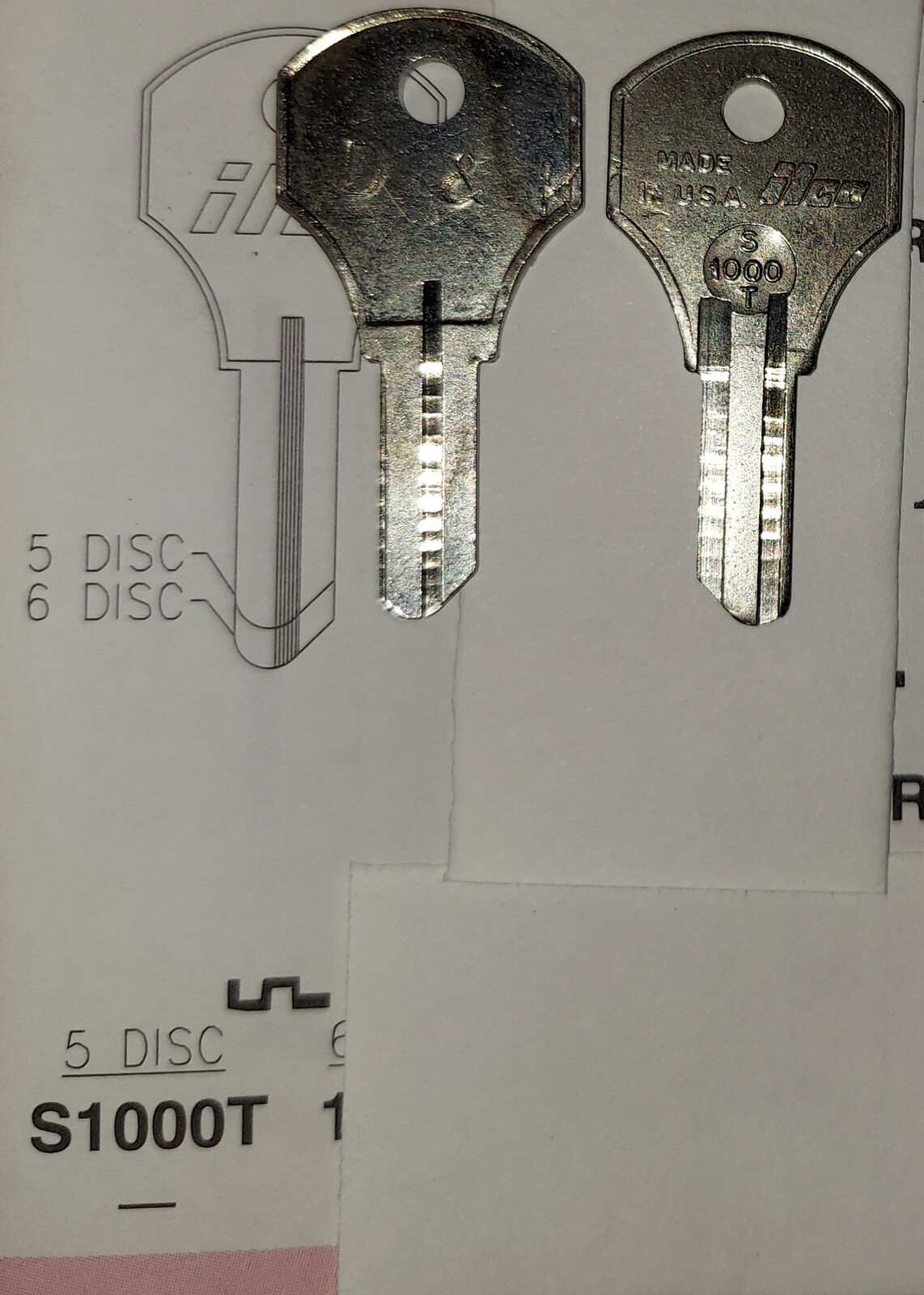 CCL, Corbin S1000T Vintage Key Blank.