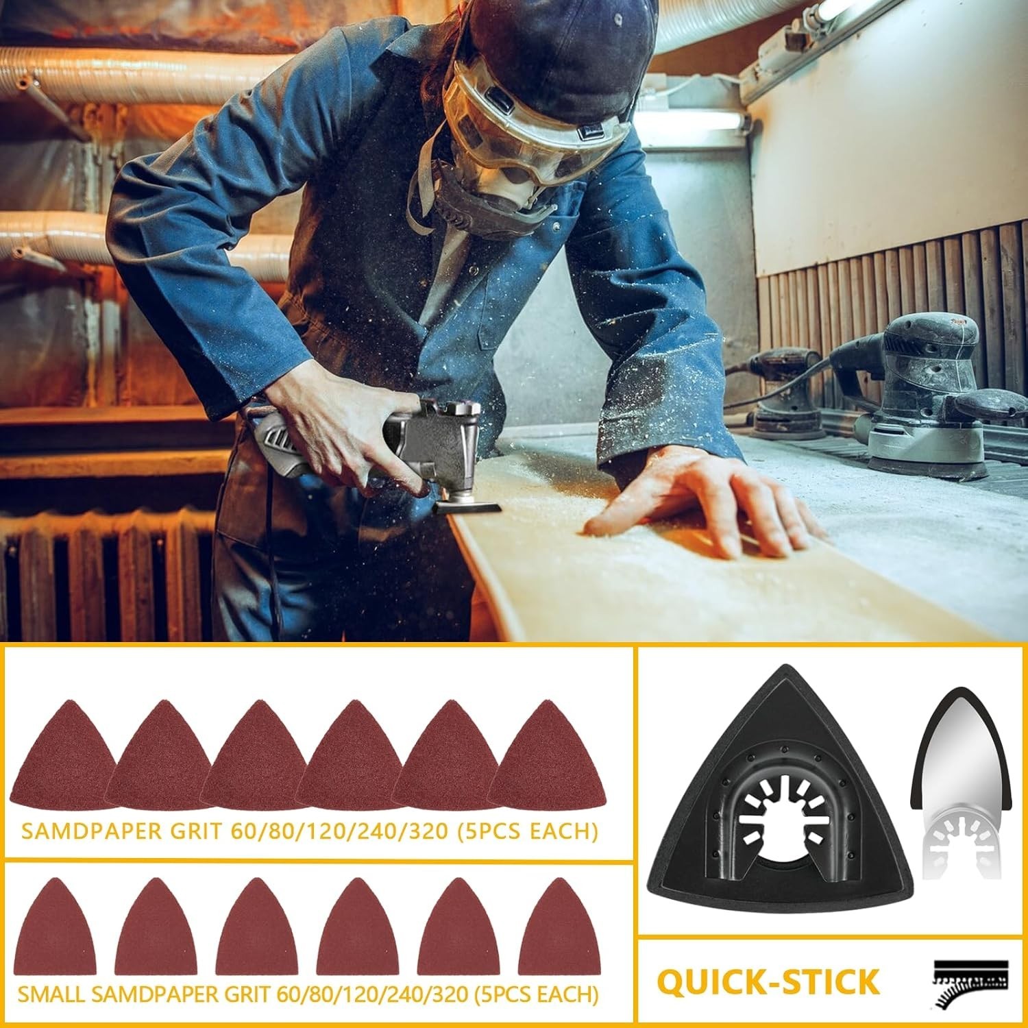 Professional 96-Pack Multi-Tool Blades - Carbide, Quick-Release & User-Friendly