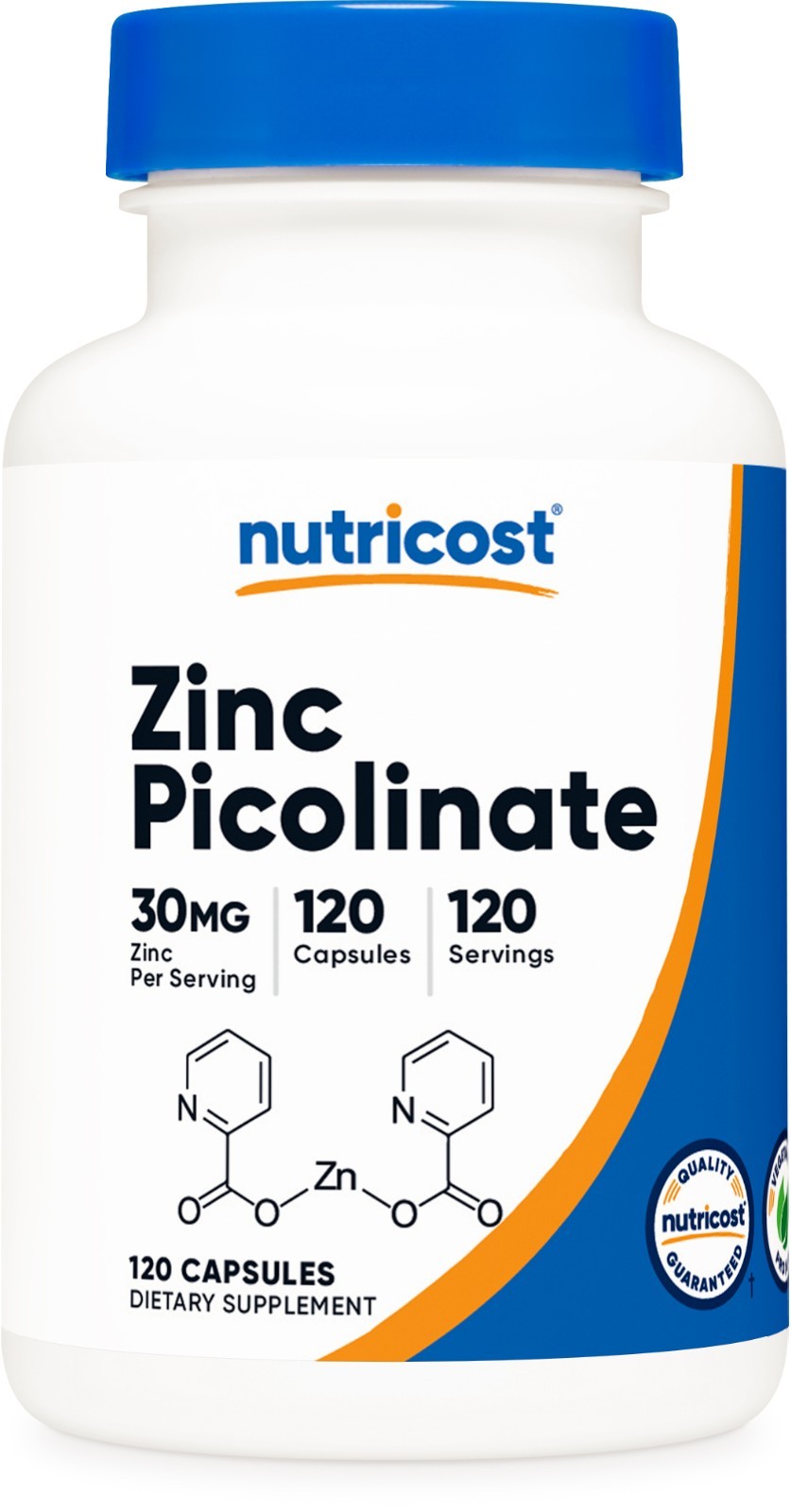 Nutricost Zinc Picolinate 30mg, 120 Vegetarian Capsules- Gluten Free and Non-GMO