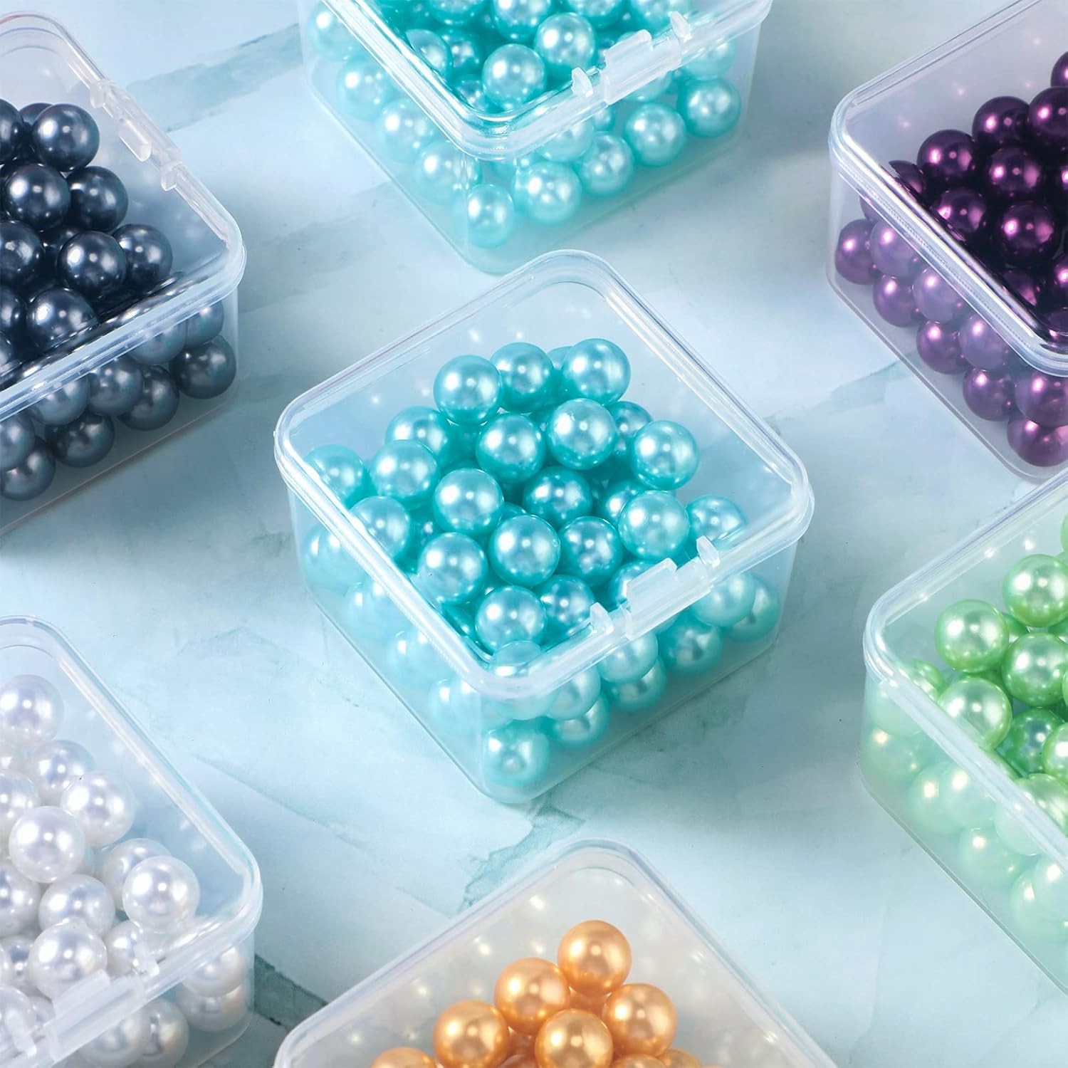 48 Packs Clear Small Plastic Containers Transparent 2 x 2 x 1.4 in,