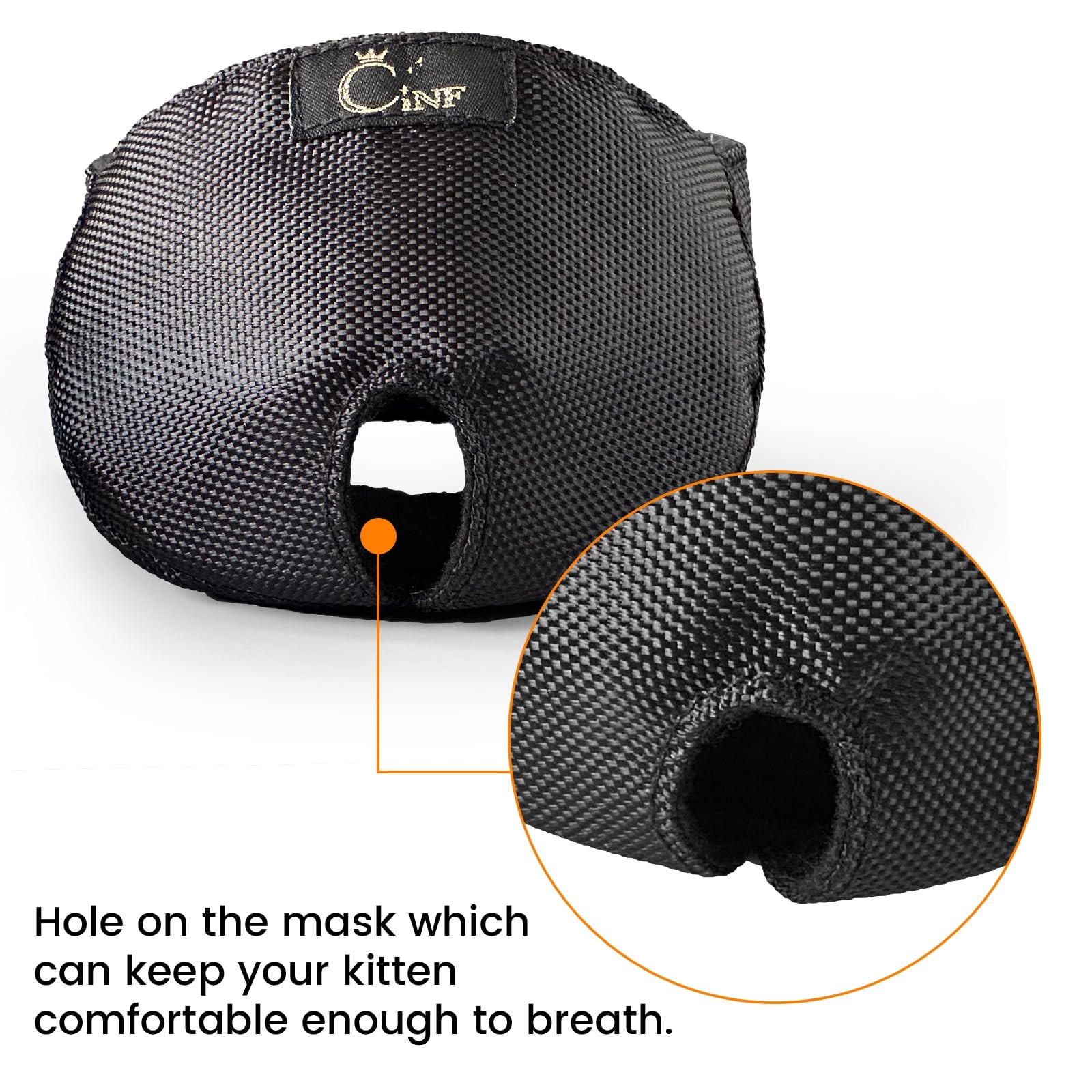 Cat Muzzles Breathable Mesh Face Adjustable Prevent Biting Chewing Shield