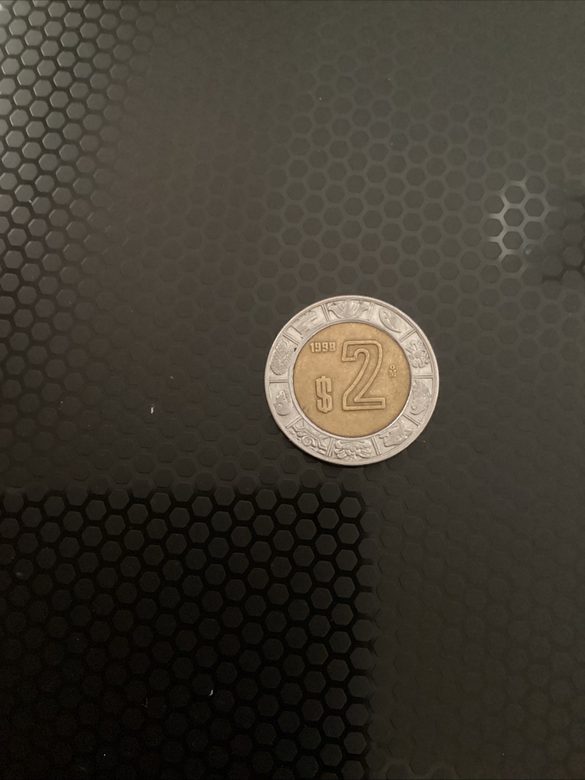1998 2 Pesos Mexico Bimetallic Mexican World Vintage Old Coin sku 5