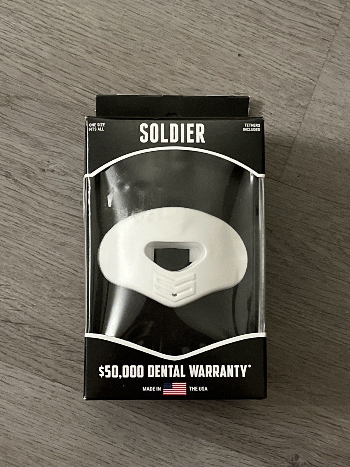 Soldier Mouthguard with Tethers – One Size Fits All – New in Box