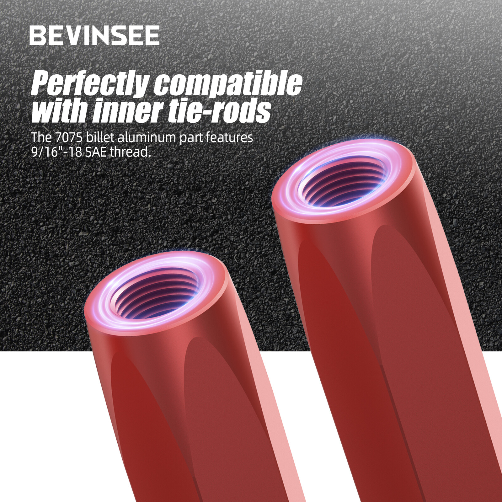 BEVINSEE Adjustable Maximum Bump Steer Kit For Power Rack For Mustang 1979-1993