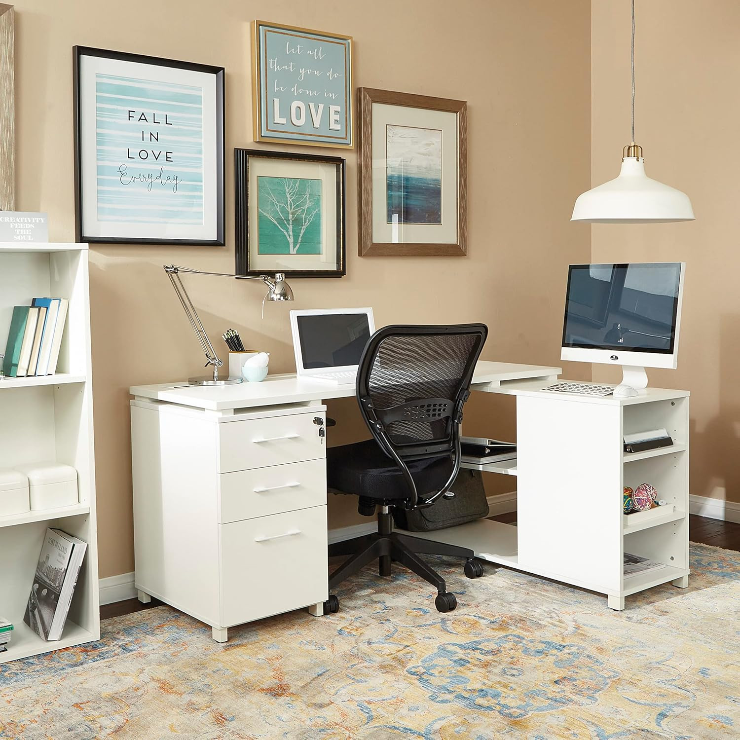 Ergonomic Black Office Chair with Adjustable Back and Lumbar Support