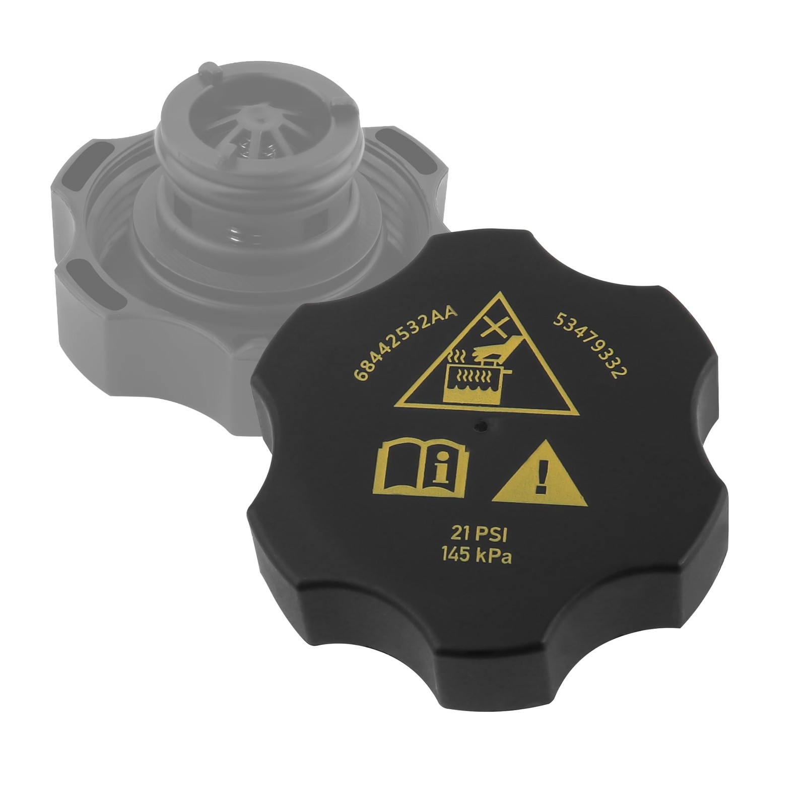 Car Radiator Cap Replacement 2.60*2.60*1.50 inch, Black