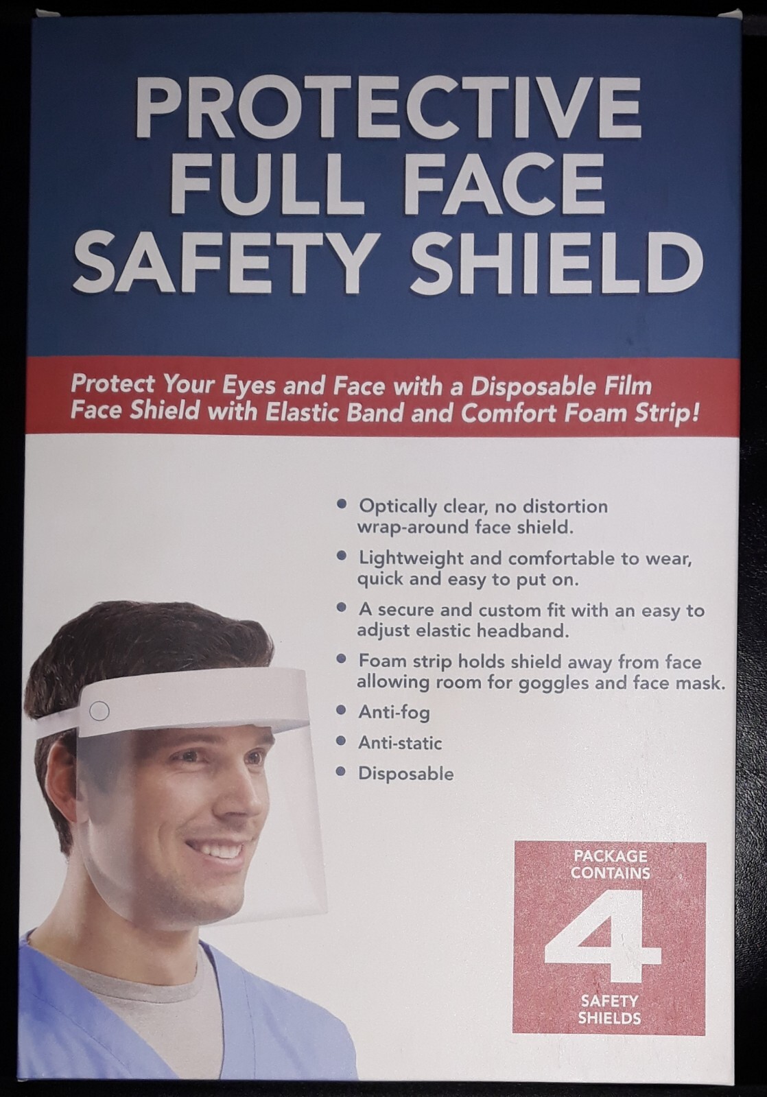 Protective Full Face Safety Shield Brand New 4 Safety Shields