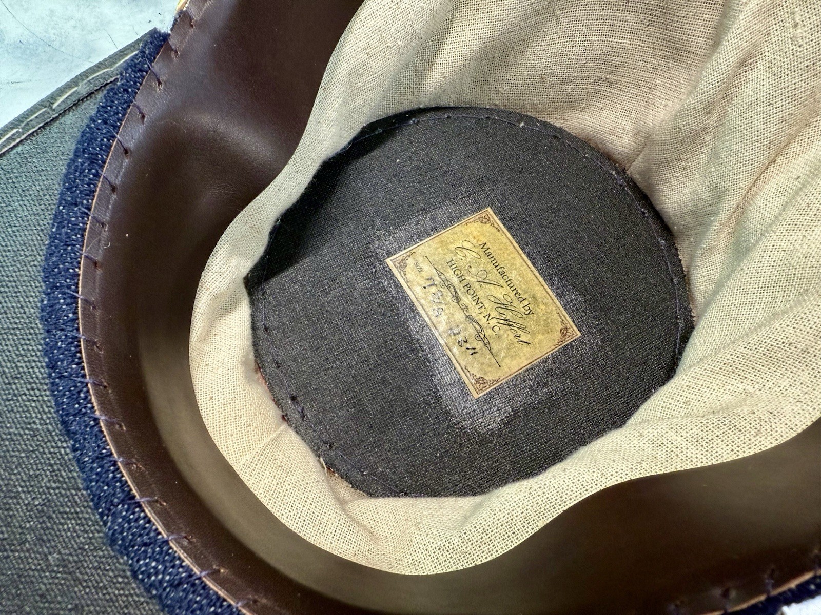 Civil War Confederate Forage Artillery Cap - 7-3/8”