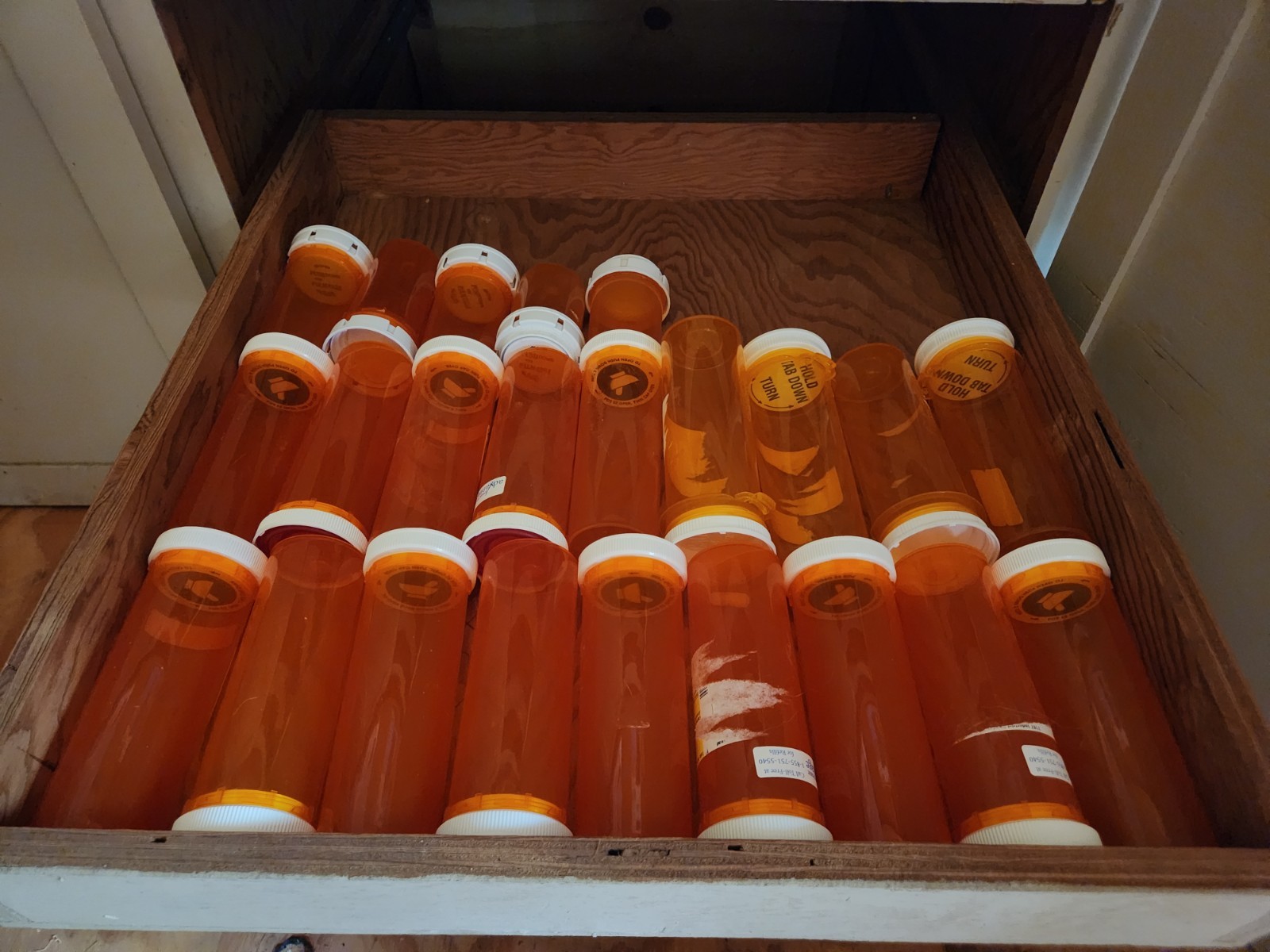 16 Plastic Reusable 5.25" RX pill containers for fishing, arts & crafts, hobby