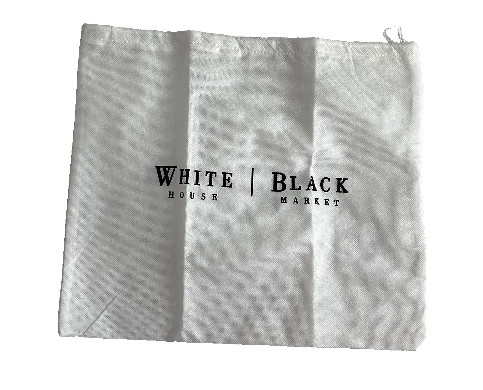 White House/Black Market White Drawstring Dust Bag 16.5 x 14.5 inches