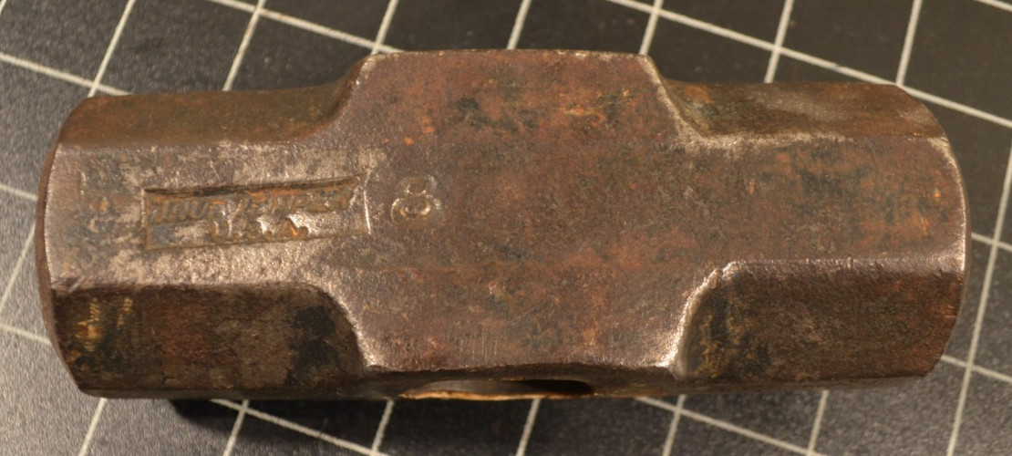 TRUE TEMPER - 8# - SLEDGE HAMMER HEAD - NICE MARKINGS - BLACKSMITH - VERY GOOD