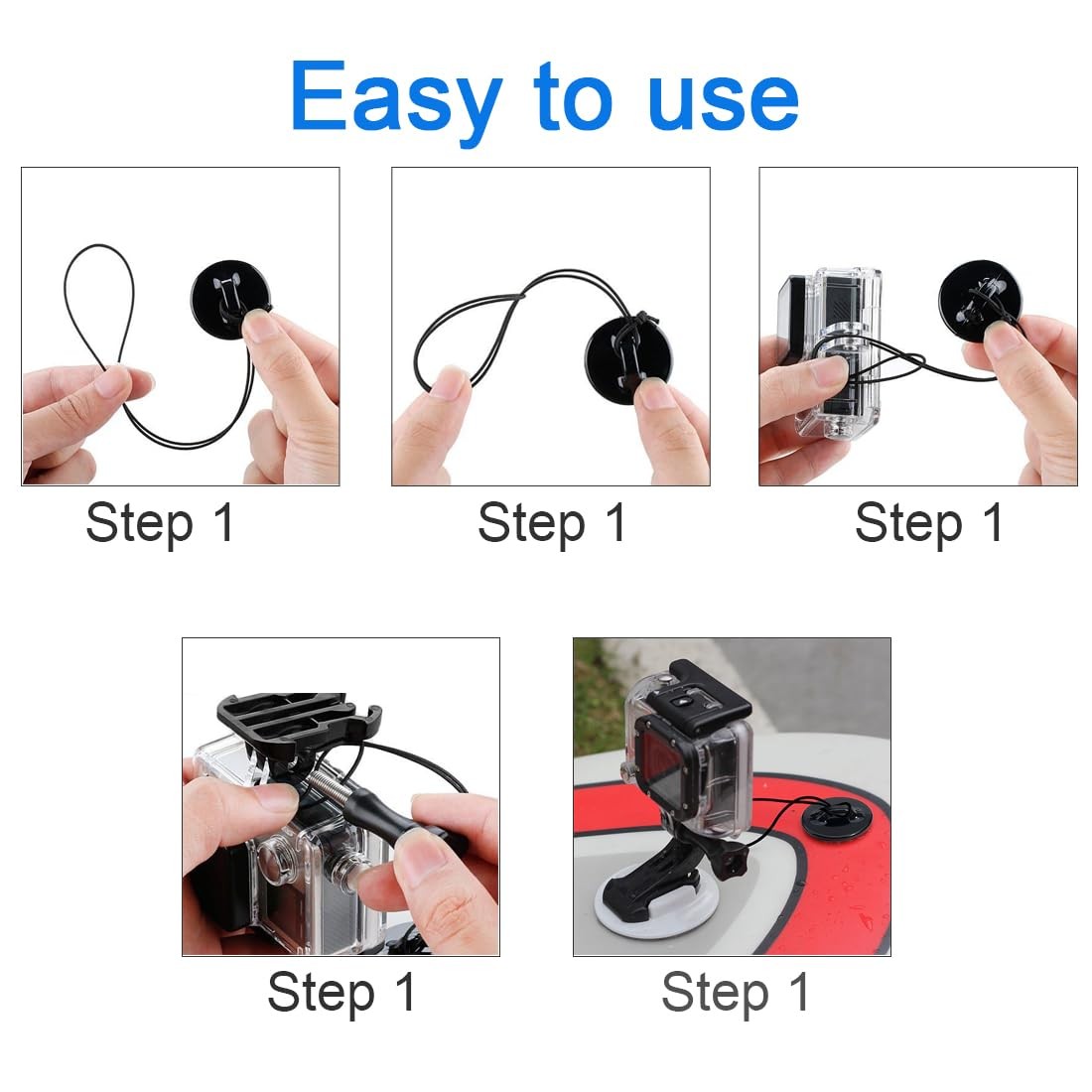 DEKEENSTAR Action Camera Safety Tether 22cm x 3.5cm,