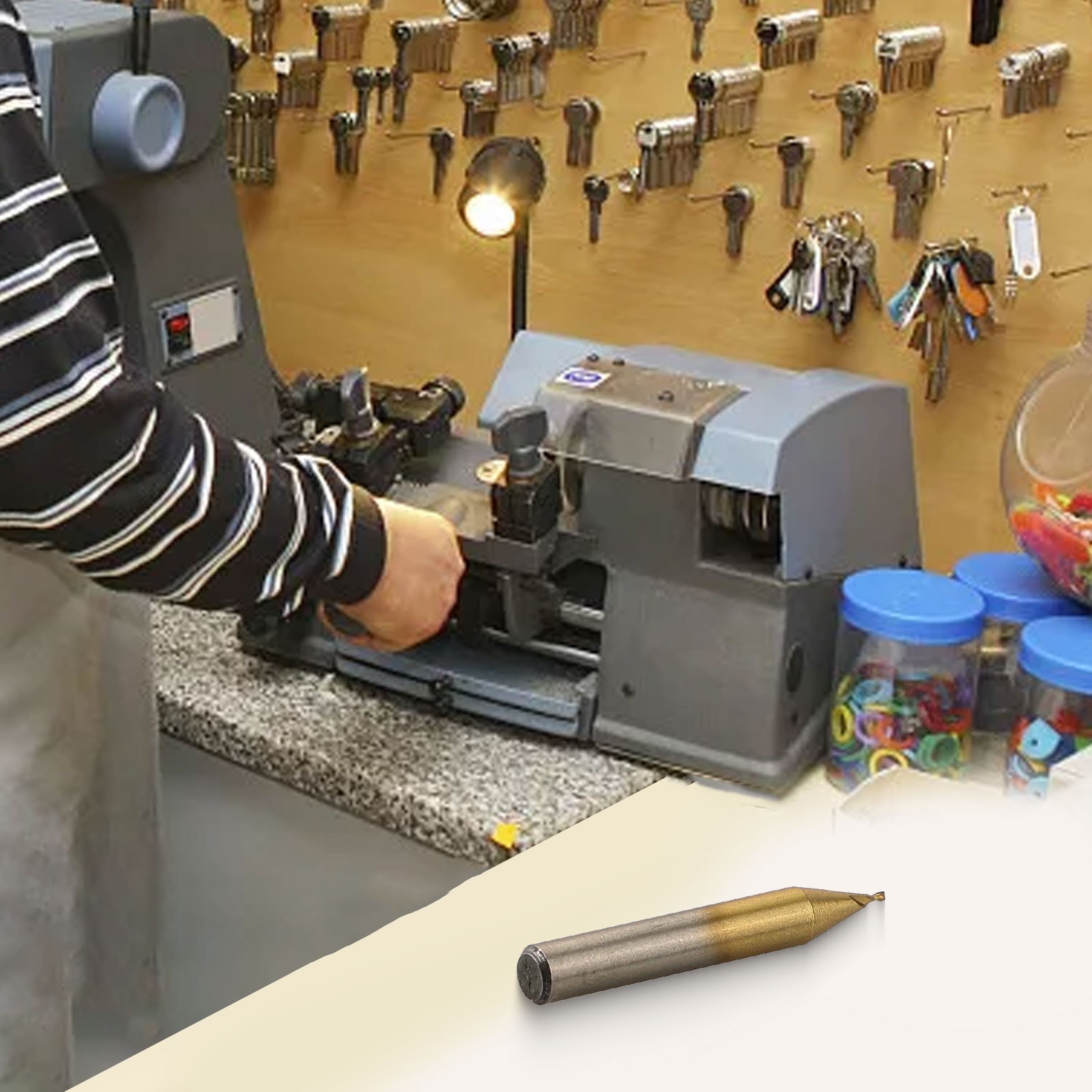 Vertical Key Machine 6mm Shank Milling Cutter for Material Processing 1pc