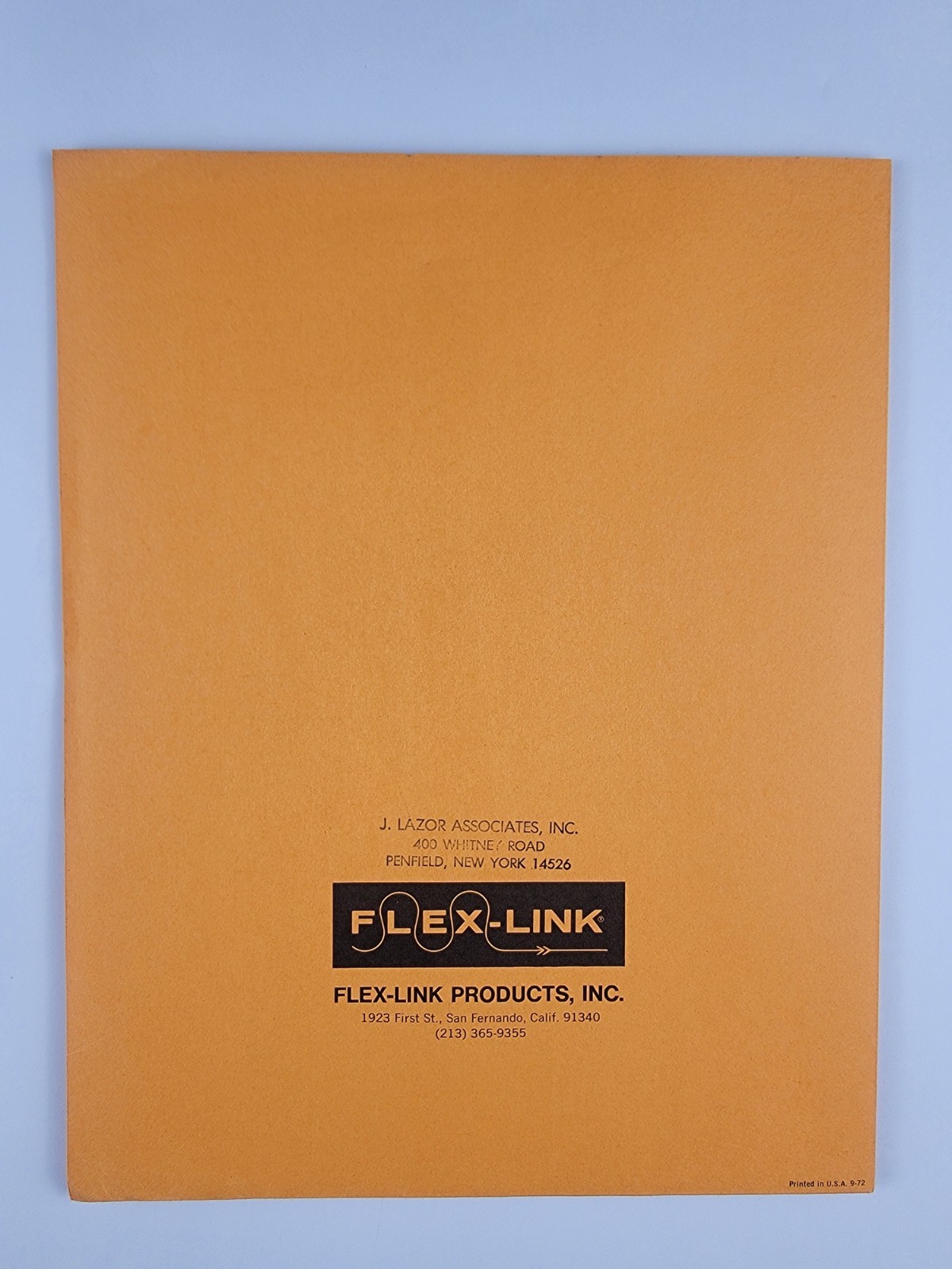 Vintage Flex-Link Interconnect Product Promotional Ephemera Brochure Ad Retro