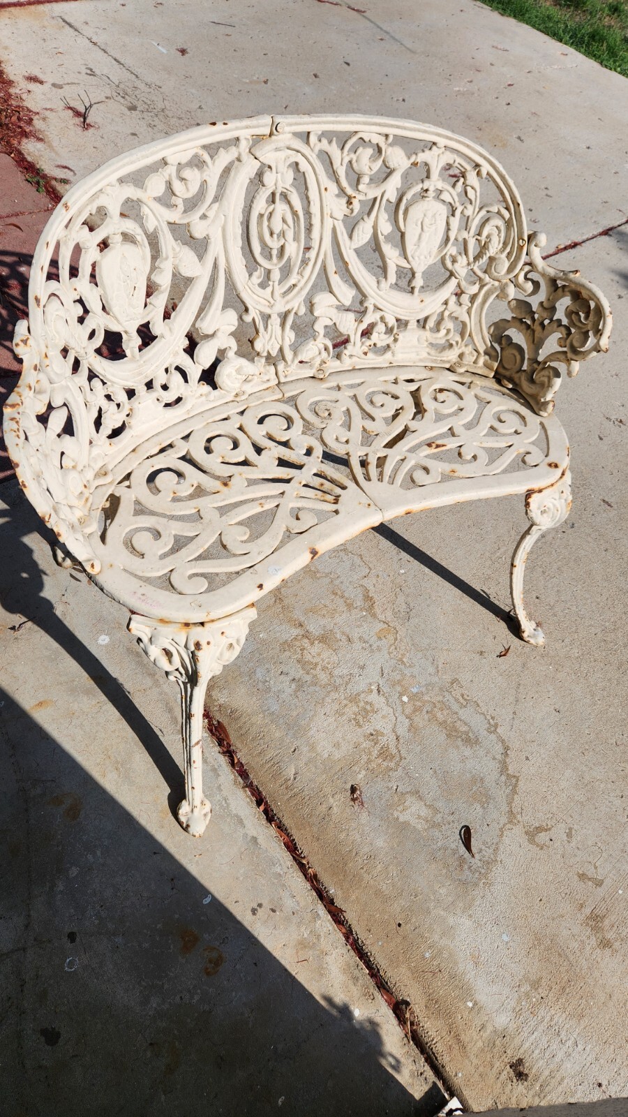 Antique Wrought Iron Bench