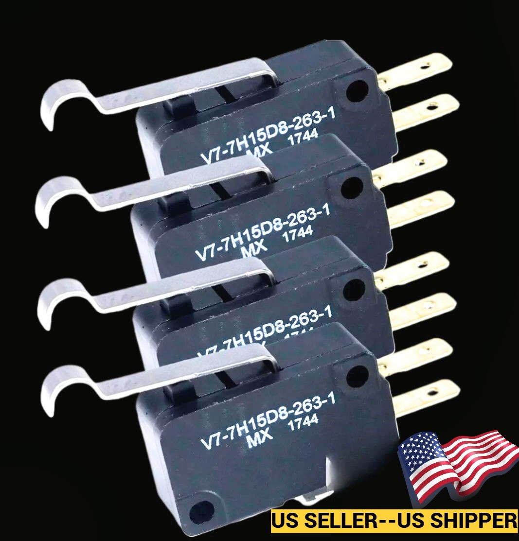 (Pack of 4) Club Car Golf Cart Part 3 Prong Micro Switch Replace OEM #1014807