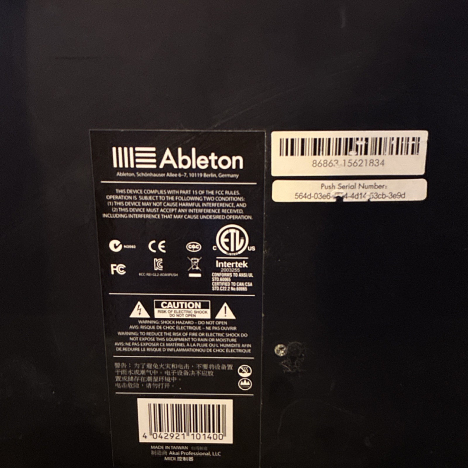 Ableton Push MIDI Pad Controller Rotary Encoders Pad Triggers USB MIDI