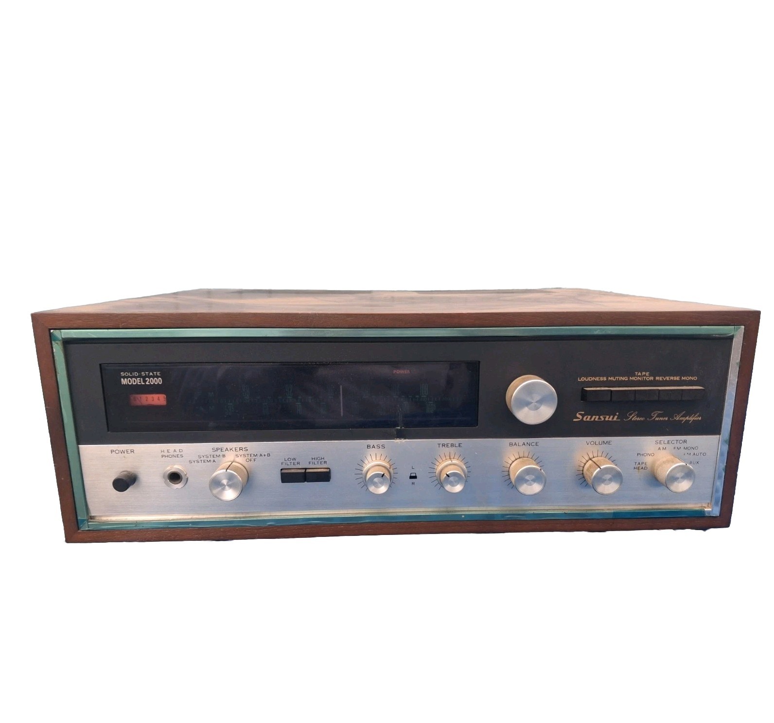 Sansui 2000 Solid State AM/FM Stereophonic Tuner Amplifier Ipod Compatible Mint