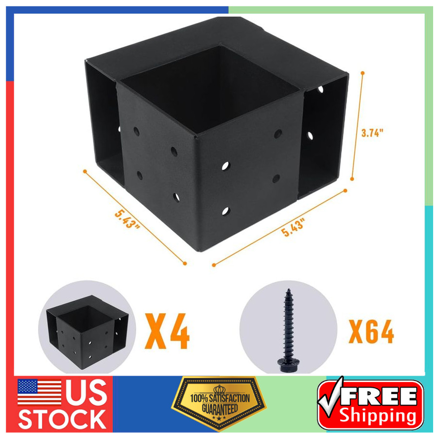 4 Pack Heavy Duty Workbench Bracket Kit for 4x4 2x4 Lumber DIY Garage Table