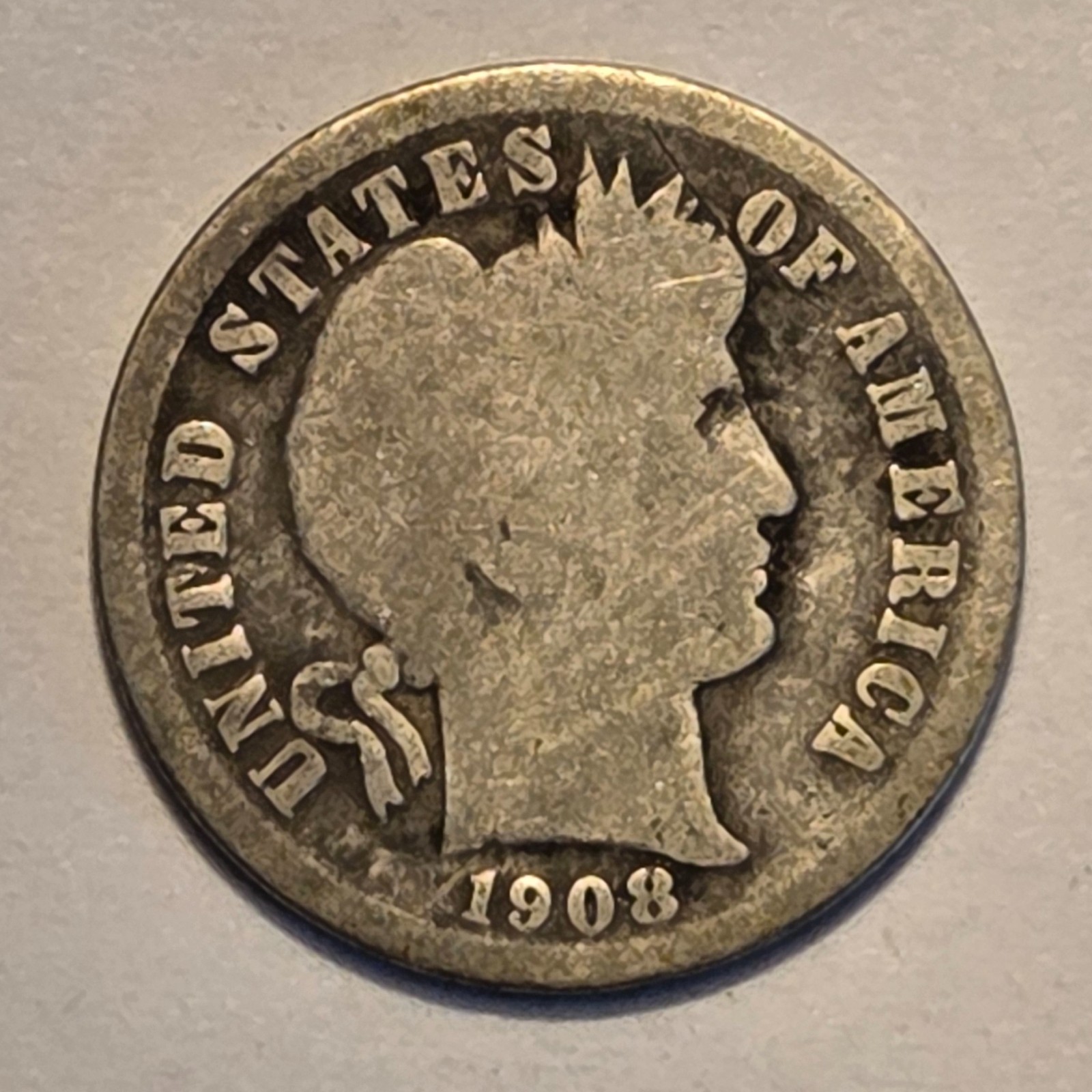 #2 Nicer Low Mintage 1908 D Barber Liberty Dime