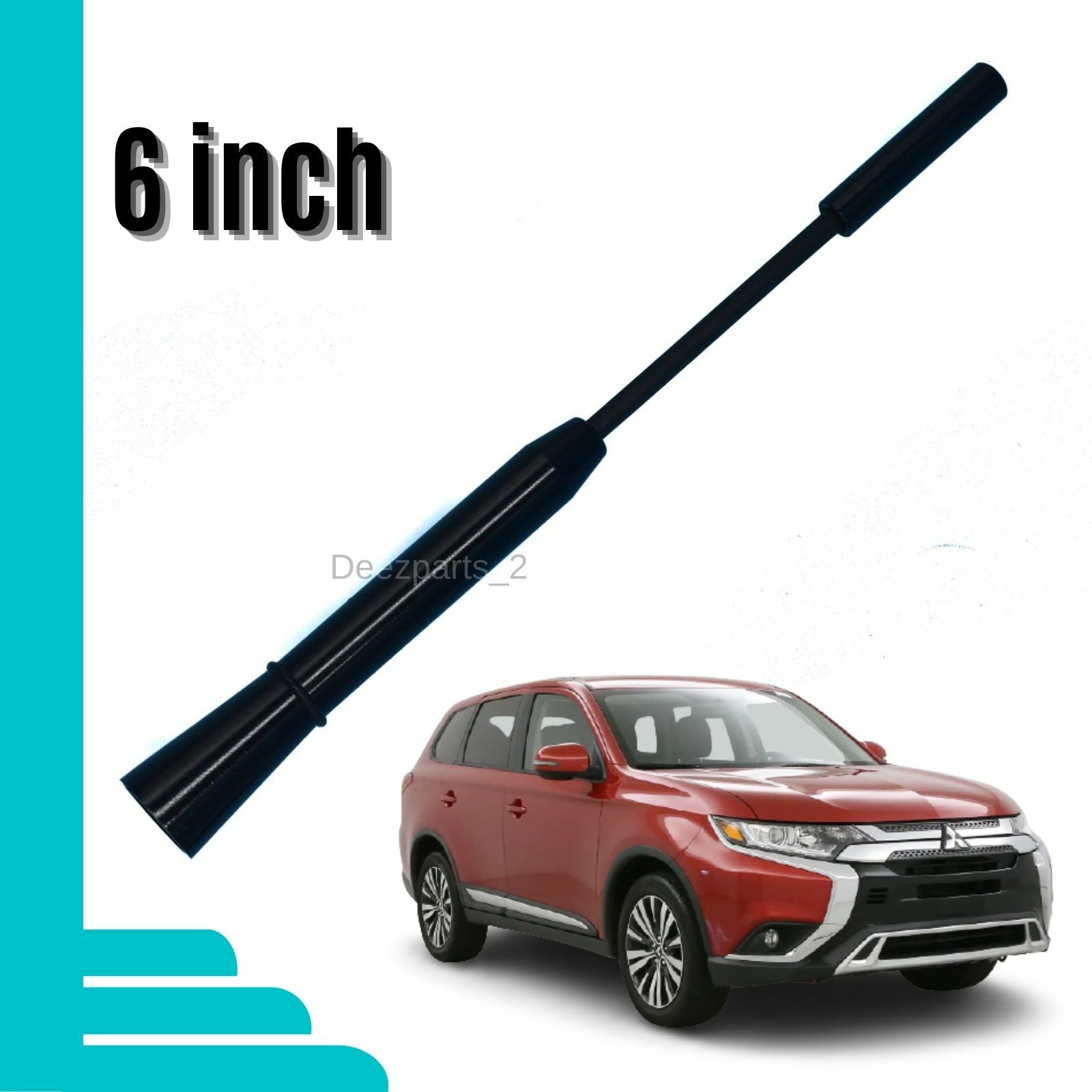 6" Antenna Black for Mitsubishi Outlander 2003-2016