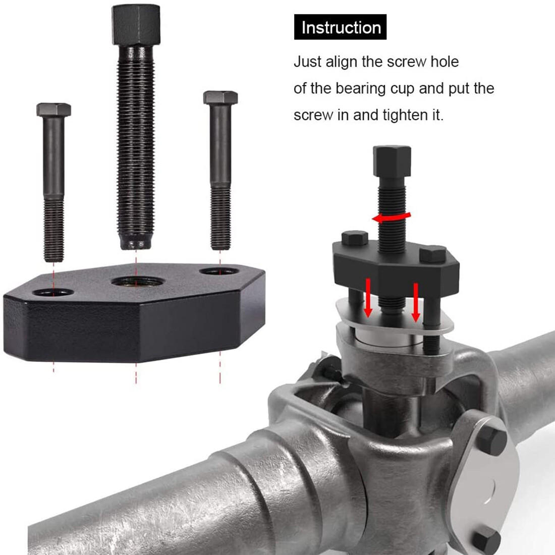 10102 Heavy-Duty Universal U Joint Puller + 5192 Bearing Cup Installer Tool set